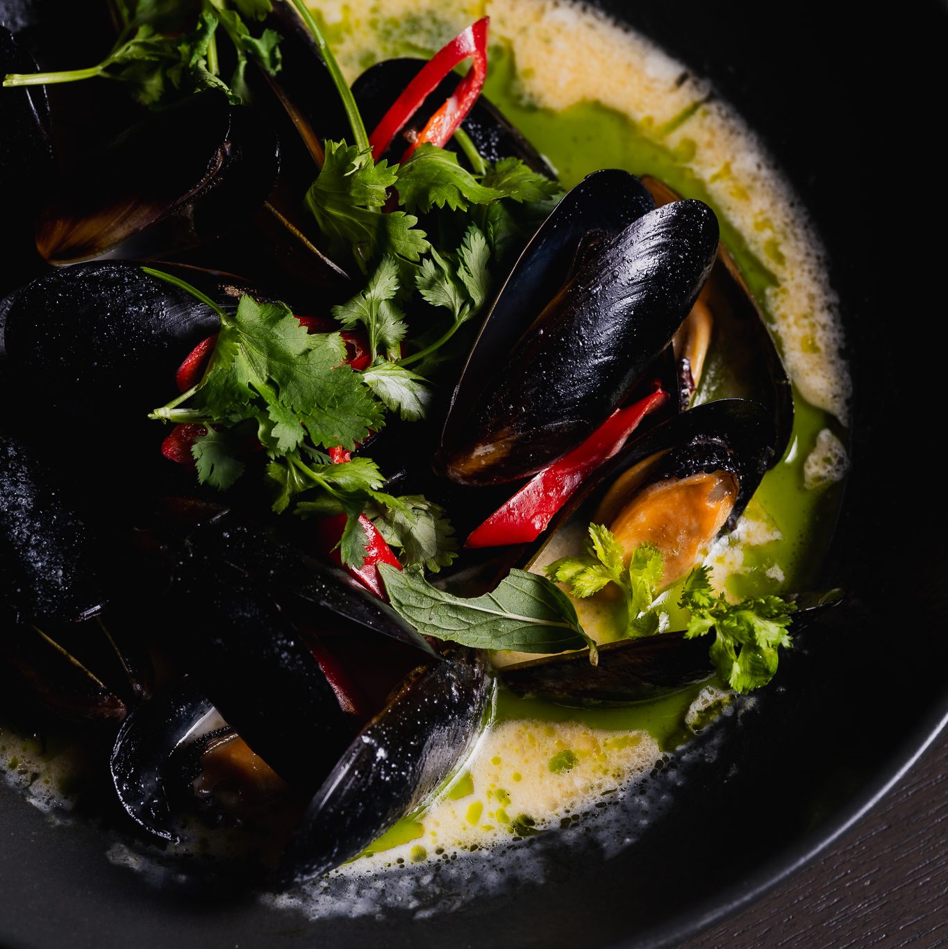 Miss Mi winter menu mussels with coconut broth